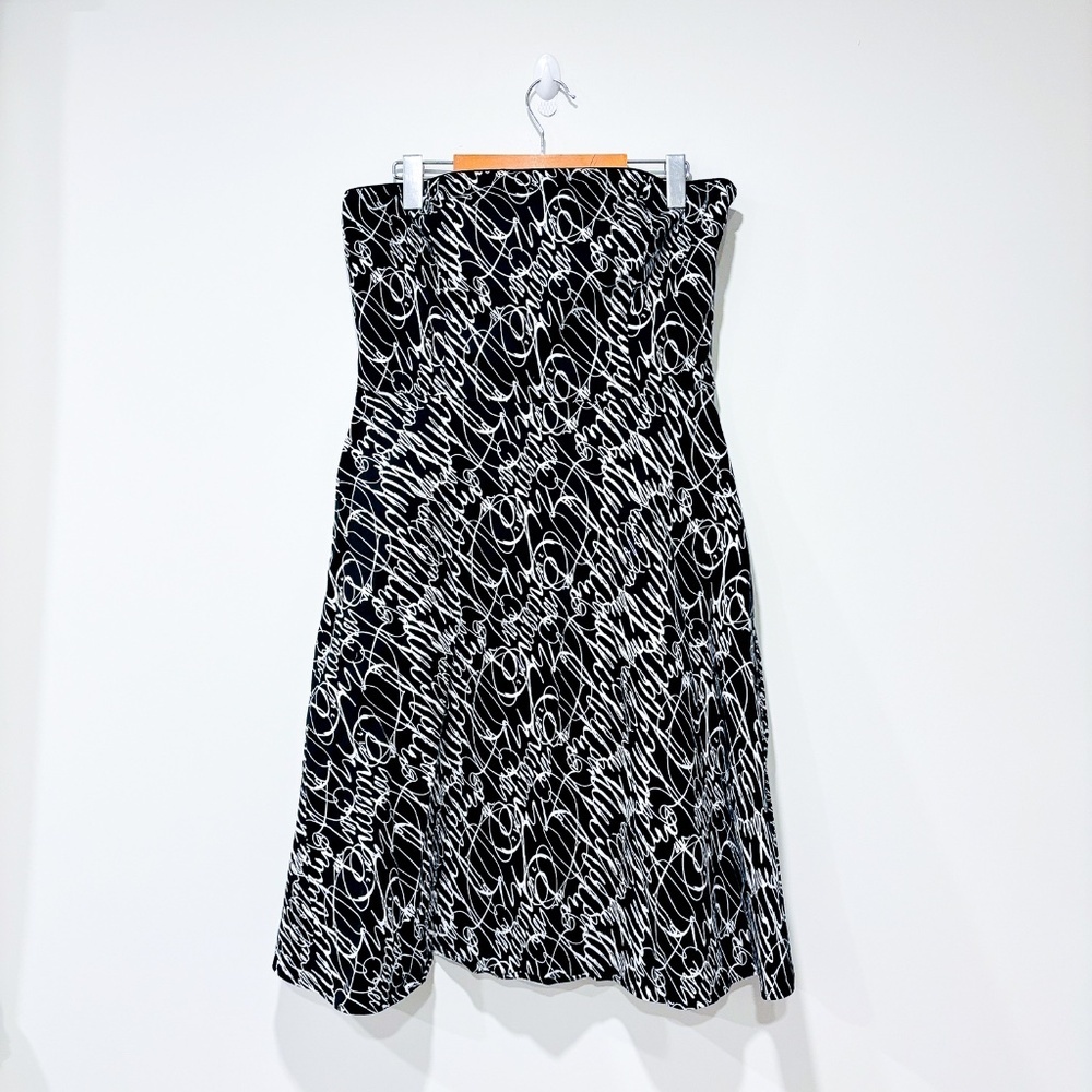 SPENSER JEREMY Black and‎ white strapless dress